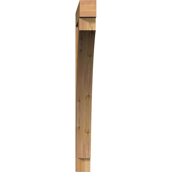 Thorton Block Rough Sawn Bracket, Western Red Cedar, 4W X 44D X 44H